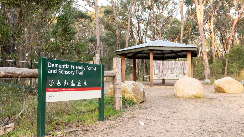 The entry to the Dementia Friendly Forest and Sensory Trail at Woowookarung Regional Park